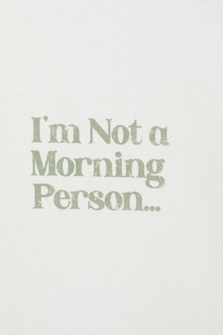 T-shirt coton imprimé - Blanc cassé