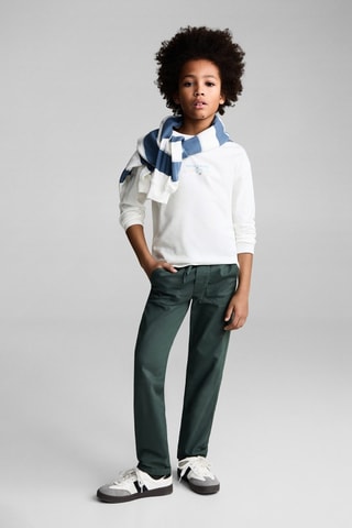 T-shirt manches longues imprimé - Blanc cassé