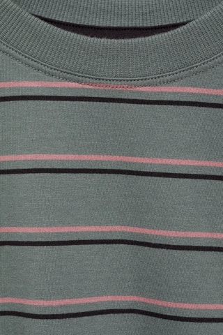 T-shirt oversize rayures - Vert