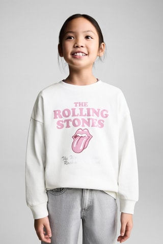 Sweat-shirt The Rolling Stones - Blanc cassé