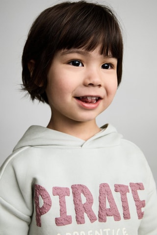 Sweat-shirt motif en relief - Gris