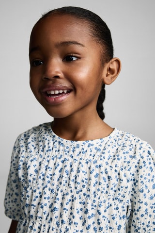 T-shirt imprimé fleuri - Blanc cassé