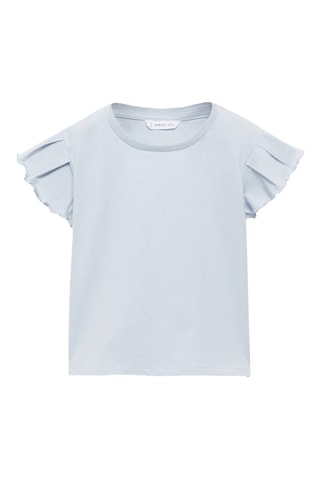 T-shirt coton manches courtes - Bleu clair