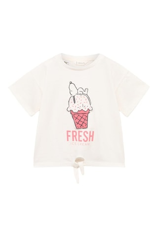 T-shirt imprimé Snoopy - Blanc cassé