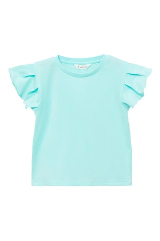 T-shirt manches volantées - Vert d'eau