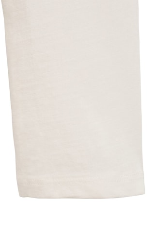 T-shirt col froncé - Blanc cassé