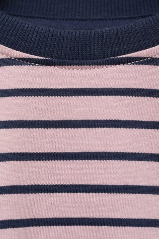 T-shirt coton à rayures - Rose pastel