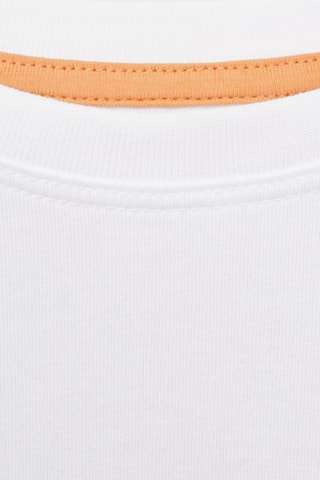 T-shirt coton imprimé - Blanc cassé