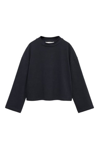 T-shirt coton uni - Bleu marine