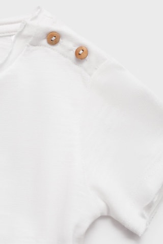T-shirt coton boutons - Blanc