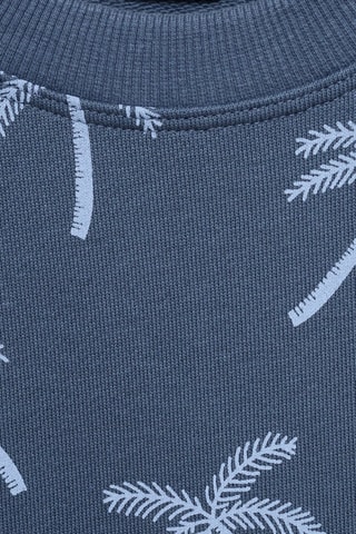 Sweat-shirt imprimé palmiers - Bleu