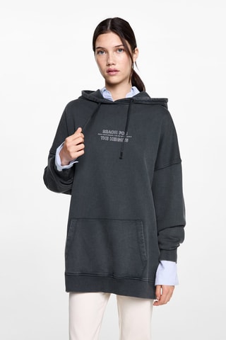 Sweat-shirt oversize message - Anthracite