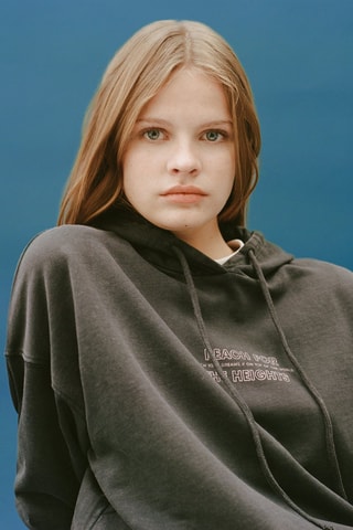 Sweat-shirt oversize message - Anthracite