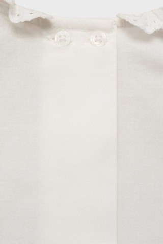 Blouse coton col Claudine - Blanc cassé