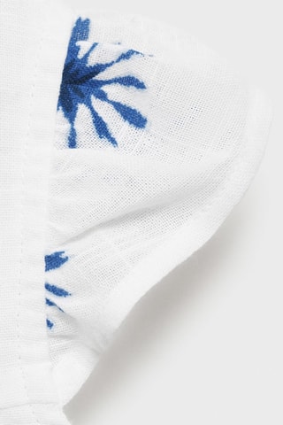 Blouse en coton imprimée - Blanc