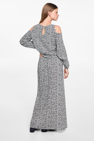 Blouse en imprimé animal - Bleu marine