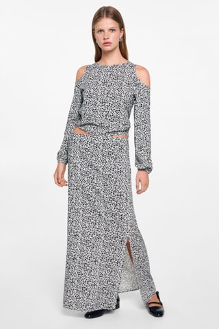 Blouse en imprimé animal - Bleu marine