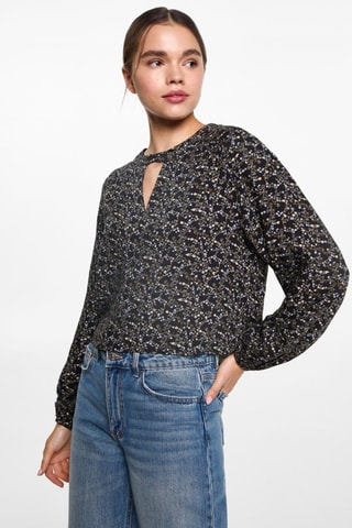 Blouse en imprimé floral - Vert foncé