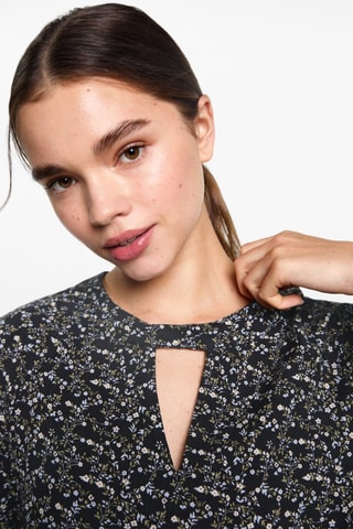 Blouse en imprimé floral - Vert foncé