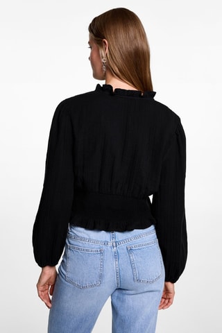 Blouse cache-coeur - Noir