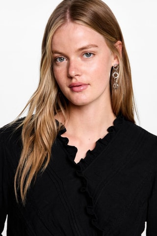 Blouse cache-coeur - Noir