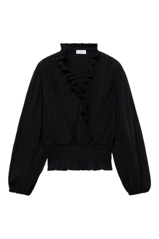 Blouse cache-coeur - Noir
