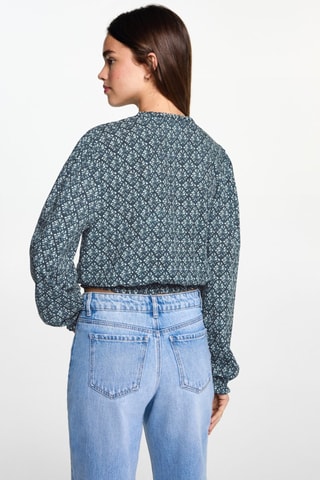 Blouse imprimée - Bleu marine