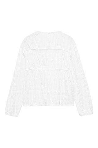 Blouse froncée noeuds - Blanc cassé