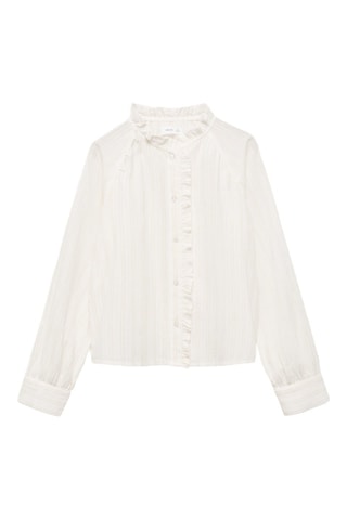 Blouse fils métallisés - Blanc cassé