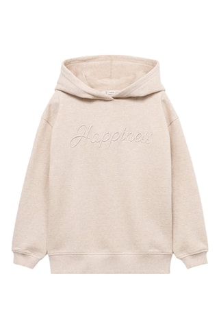 Sweat-shirt coton détails brodés - Sable