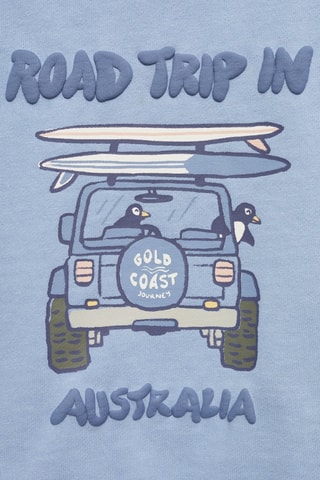 Sweat-shirt imprimé surf - Bleu