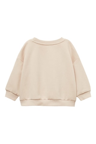 Sweat-shirt 100 % coton - Ivoire