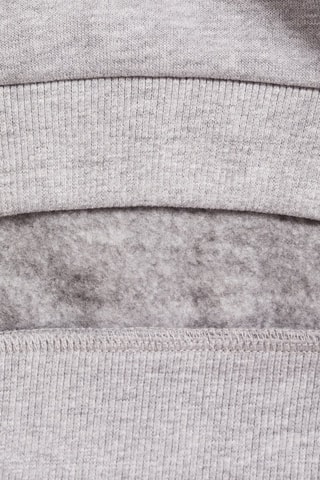Sweat-shirt message brodé - Gris chiné