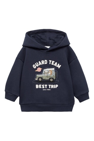 Sweat-shirt imprimé écusson - Bleu marine