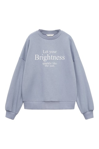 Sweat-shirt coton imprimé - Bleu clair