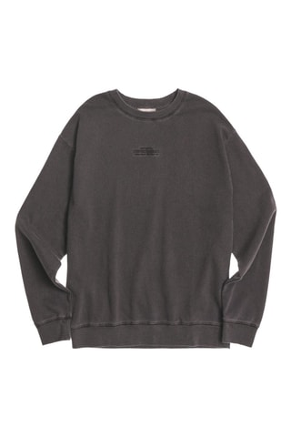 Sweat-shirt coton détails brodés - Anthracite