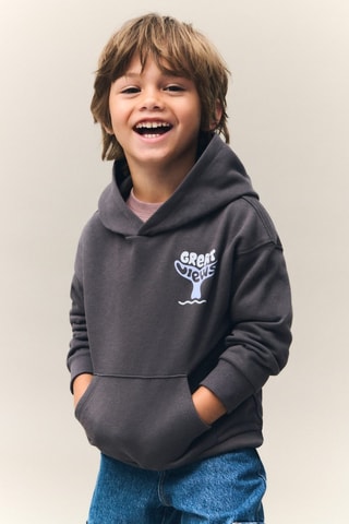 Sweat-shirt imprimé surf - Anthracite