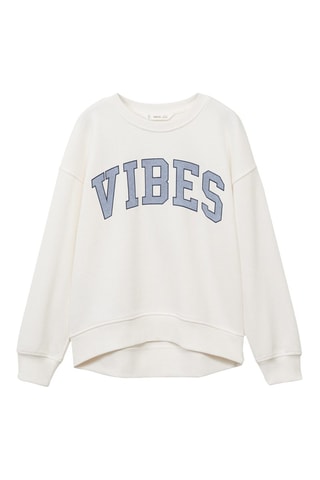 Sweater message imprimé - Blanc cassé