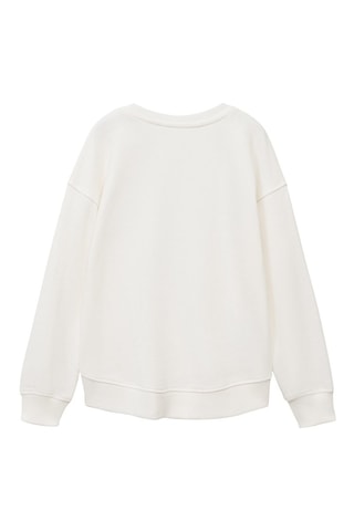 Sweater message imprimé - Blanc cassé