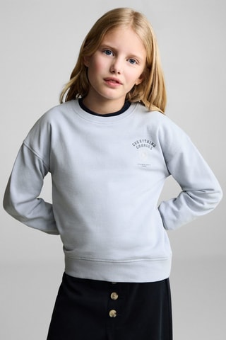 Sweater message imprimé - Bleu clair