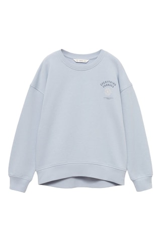 Sweater message imprimé - Bleu clair