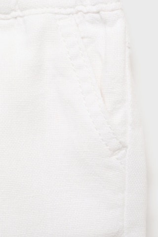 Short coton lin - Blanc