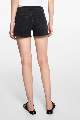 Short jean taille normale - Noir