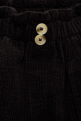 Short paperbag velours côtelé - Noir