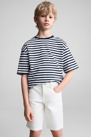 Bermuda en jean slim fit - Blanc