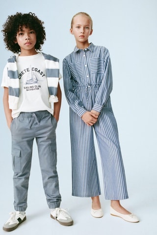 Combinaison-pantalon à rayures - Bleu marine