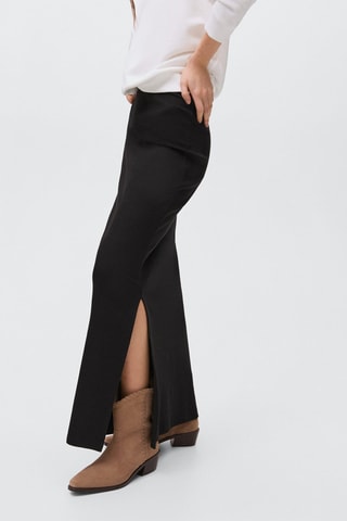 Jupe longue fente sur le côté - Noir