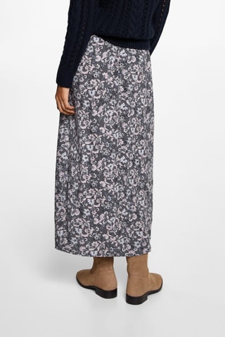 Jupe fendue fleurs - Rose