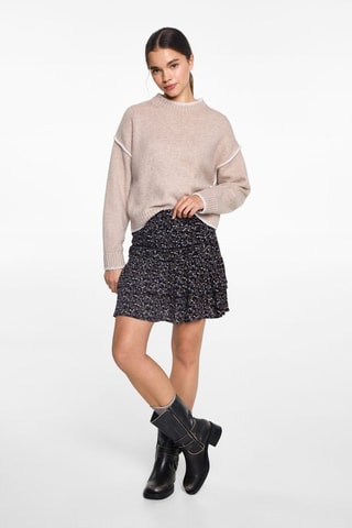 Jupe fleurs volants - Vert foncé