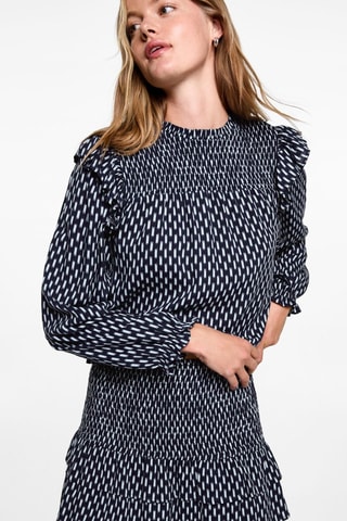 Jupe froncée volants - Bleu marine